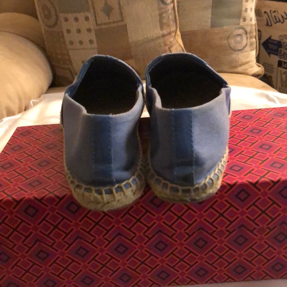 Tory Burch Blue Lonnie Flat Espadrilles Gently Use - Picture 4 of 8